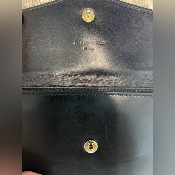 Celine Vintage Black Wallet! Gold flap hardware.RARE - Picture 4 of 7